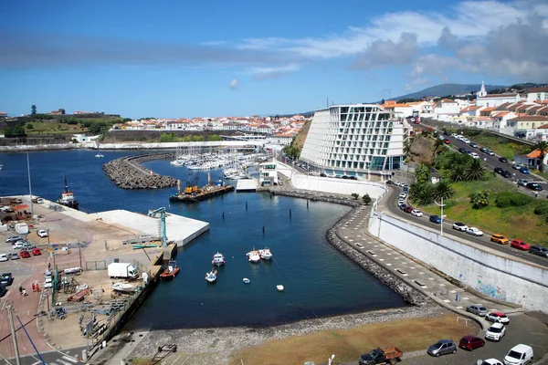 View Angra Bay Fort Sao Sebastiao Fishing Port Marina Bay — 스톡 사진