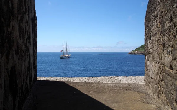 Oceanview Fort Sao Sebastiao Angra Heroismo Terceira Island Azores Portugal —  Fotos de Stock