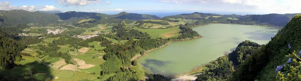 Furnas Lake Lagoa Das Furnas Crater Lake Volcanation Furnas Panoramic — стокове фото