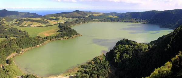 Furnas Lake Lagoa Das Furnas Crater Lake Volcanic Formation Furnas — Fotografia de Stock