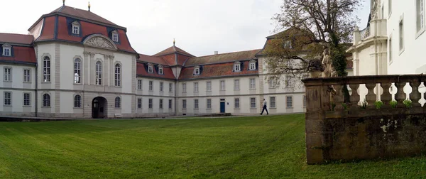 Schloss Fasanerie Palace Complex 1700S Fulda Inner Courtyard Panoramic Shot — Foto de Stock