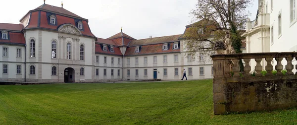 Schloss Fasanerie Palace Complex 1700S Fulda Inner Courtyard Panoramic Shot —  Fotos de Stock