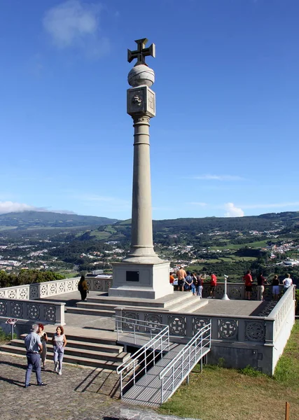 Peak Crosses Monument Dedicated Discovery Azores 1432 Installed 1932 5Th — Stockfoto