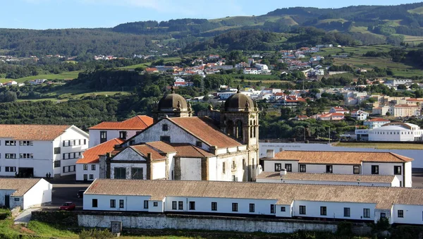 View Town Mount Brazil Church John Baptist Built 1645 Forefront — Stok fotoğraf