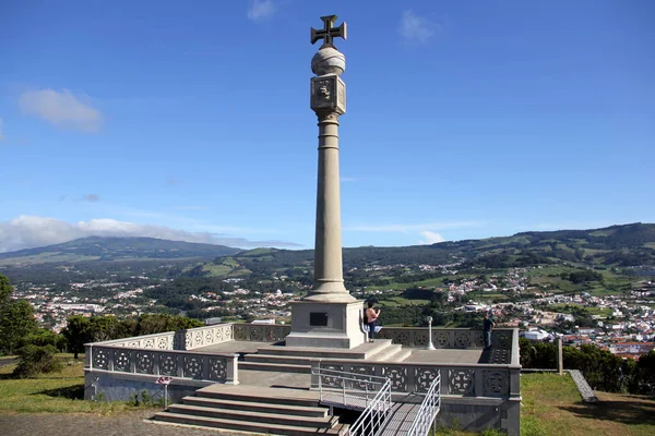 Peak Crosses Monument Dedicated Discovery Azores 1432 Installed 1932 5Th — Fotografia de Stock