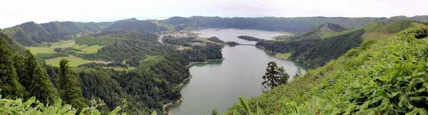 Sete Cidades Maciças Vista Ponto Sul Vista Rei Direcção Norte — Fotografia de Stock