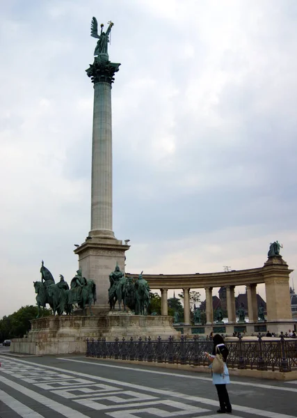 Millennium Monument Heroes Square Budapest Hungary June 2011 — Stock Photo, Image