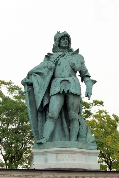 Statue Bronze Matthias Corvinus Roi Hongrie Croatie Une Des Statues — Photo