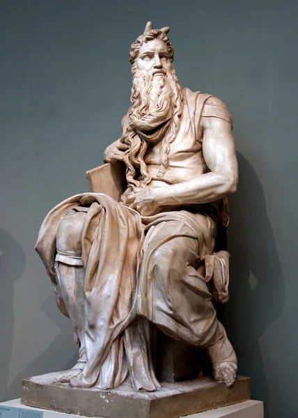 Moses Michelangelo Replica Sculture Pushkin State Museum Fine Arts Moscow — стокове фото