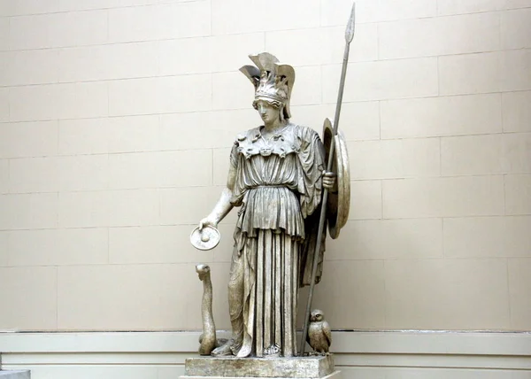 Atenea Parteno Reconstrucción Escultura Antigua Grecia Sección Del Museo Pushkin —  Fotos de Stock