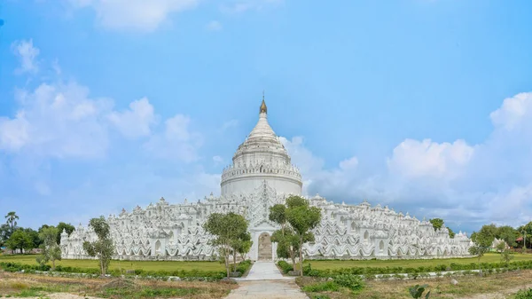 Панорамный Пейзаж Пагоды Синбюме Туристическое Направление Знаменитая Белая Большая Пагода — стоковое фото