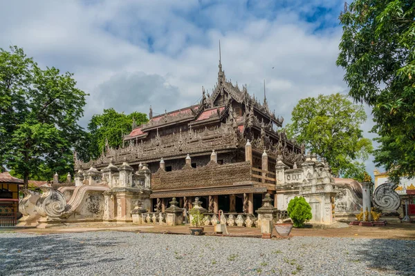 Пейзаж Монастыря Швенандо Кьянг Мандалае Мьянма — стоковое фото