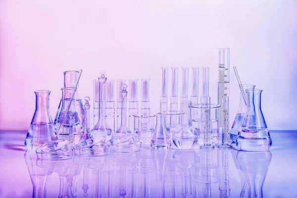 Composition Varieties Laboratory Glassware Scientific Research Experiment Chemistry Pharmaceutical Biotectnology — Stock Fotó