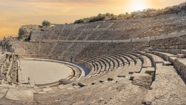 Τοπίο Τοπίο Ερειπίων Θέατρο Στην Αρχαία Πόλη Έφεσος Τουρκία — Φωτογραφία Αρχείου