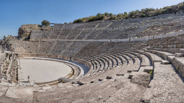 Τοπίο Τοπίο Ερειπίων Θέατρο Στην Αρχαία Πόλη Έφεσος Τουρκία — Φωτογραφία Αρχείου