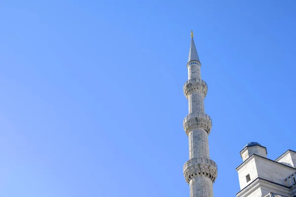 Iszlám Háttér Iszlám Mecset Torony Háttér Kék Iszlám Háttér Ünnepelni — Stock Fotó