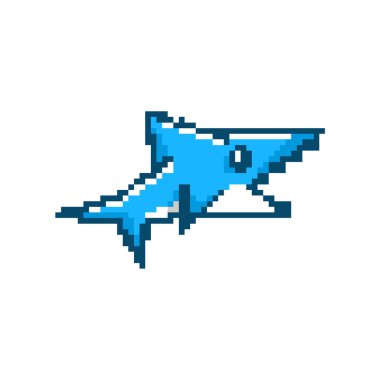 cool flat shark vector logo