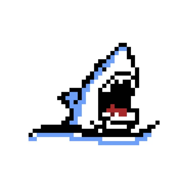 Cool Flat Shark Vector Logo — ストックベクタ
