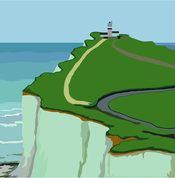 Cuckmere Haven acantilado — Vector de stock