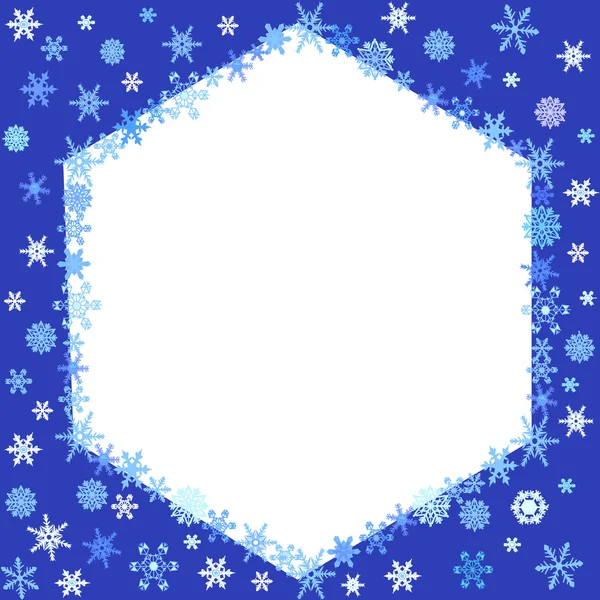 Cadre de flocons de neige — Image vectorielle