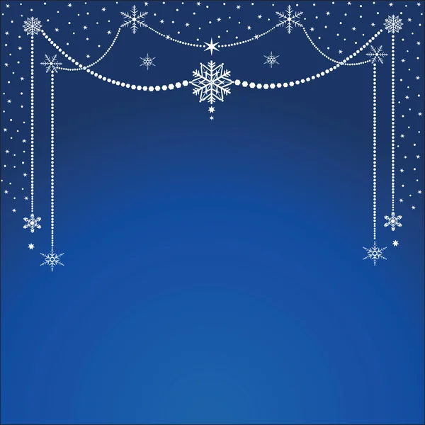 Hanging snowflakes — Stock Vector