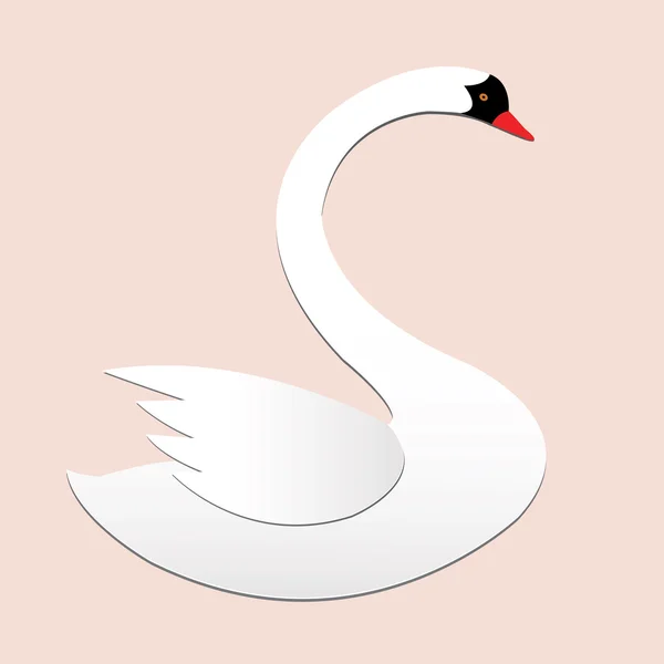 Cisne de papel — Vector de stock