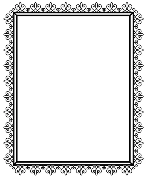 Openwork and black frame — Stock Vector