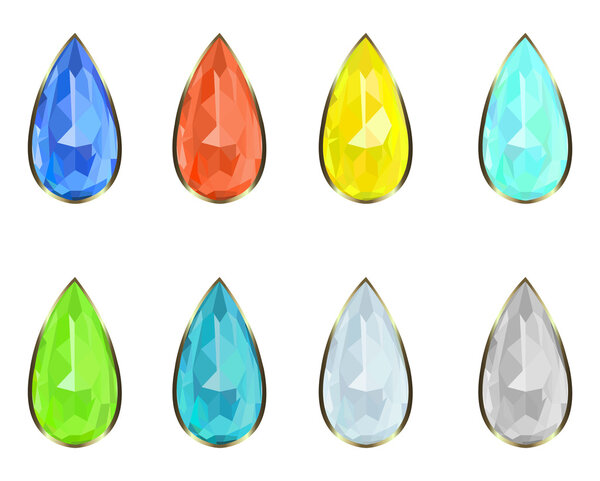 Set gemstones