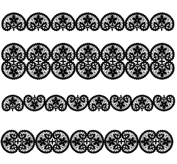 Set of black lace — Stock Vector