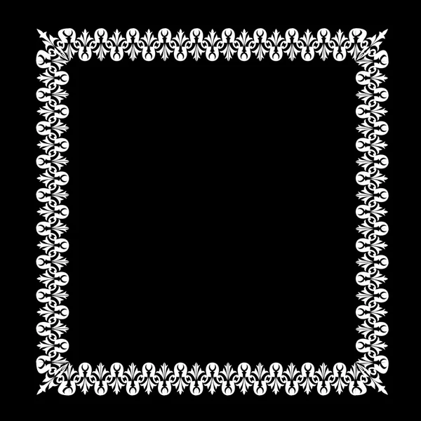 Witte frame op zwart — Stockvector