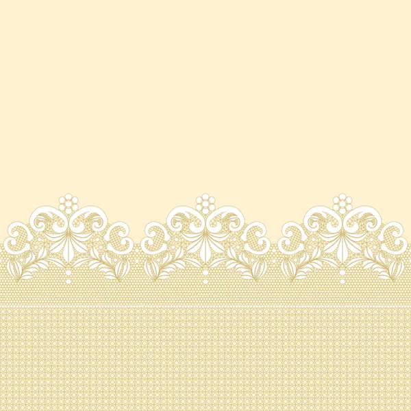 Golden lace border — Stock Vector