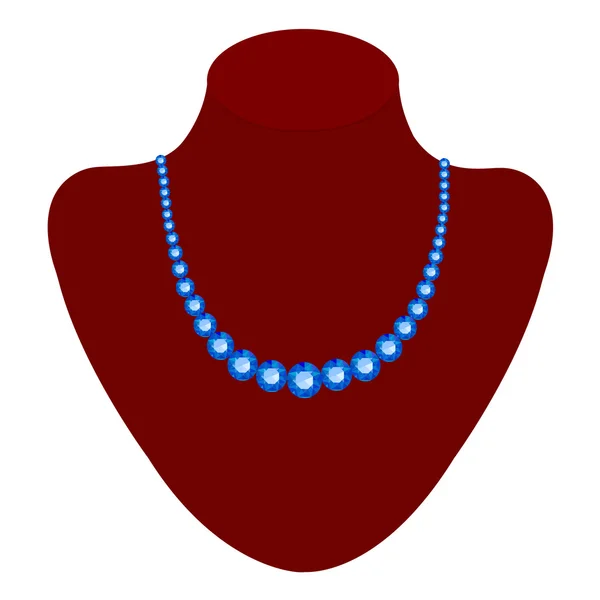 Collier bleu — Image vectorielle