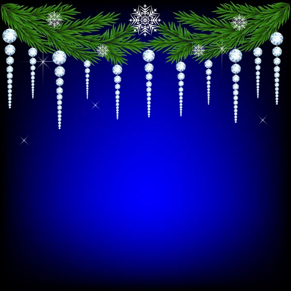Brindille de sapin de Noël — Image vectorielle
