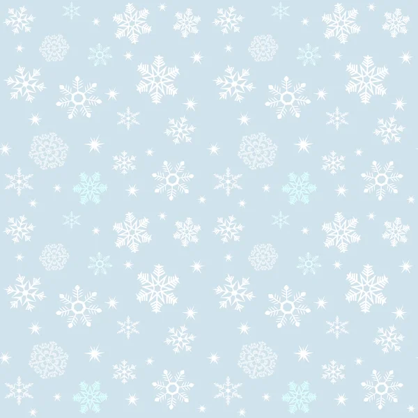 Modèle de flocons de neige sans couture — Image vectorielle