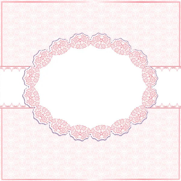 Pink floral frame — Stock Vector
