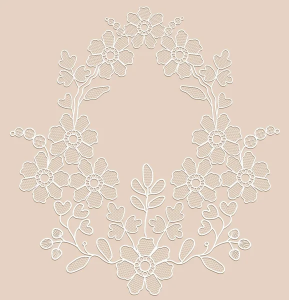 Encaje decoración de flores — Vector de stock