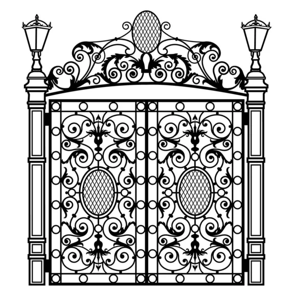 Puertas de hierro forjado — Archivo Imágenes Vectoriales