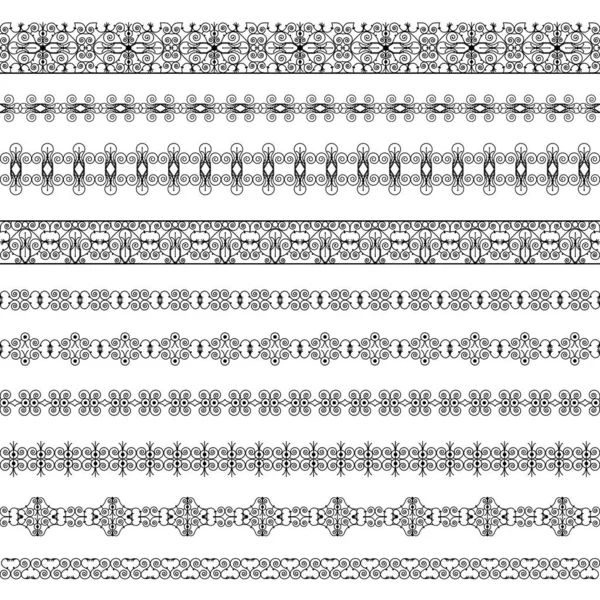 Conjunto de fronteiras — Vetor de Stock