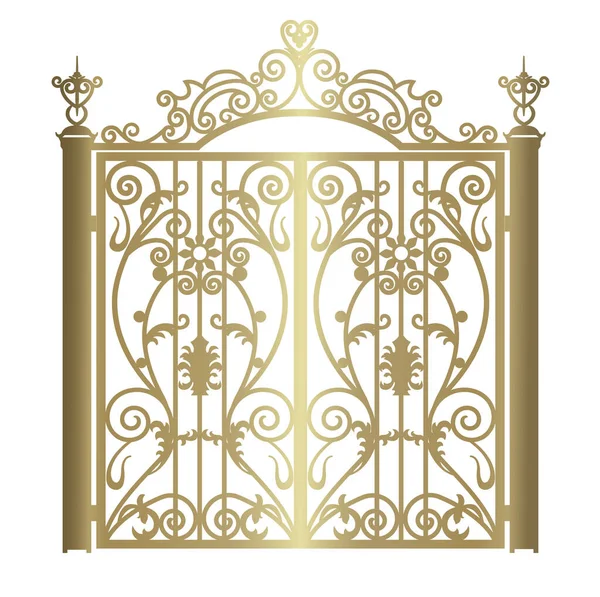 Gouden vintage poort — Stockvector