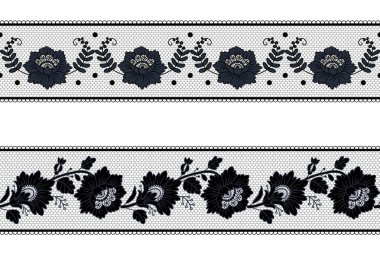 black lace ribbons