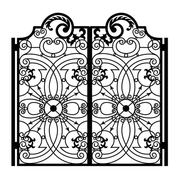 Forged iron gate — Stockvector