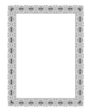 zarif siyah çerçeve