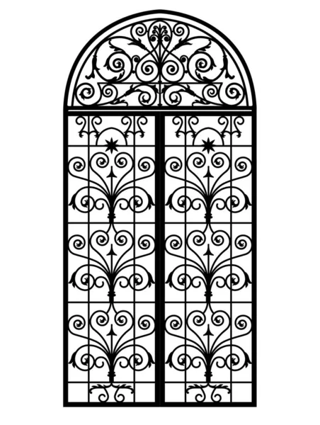 Black arched gate — Stock Vector