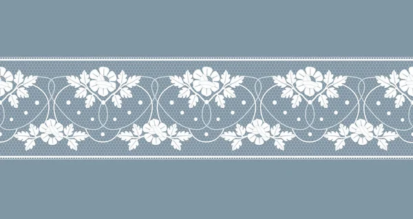 Bordure en dentelle blanche — Image vectorielle