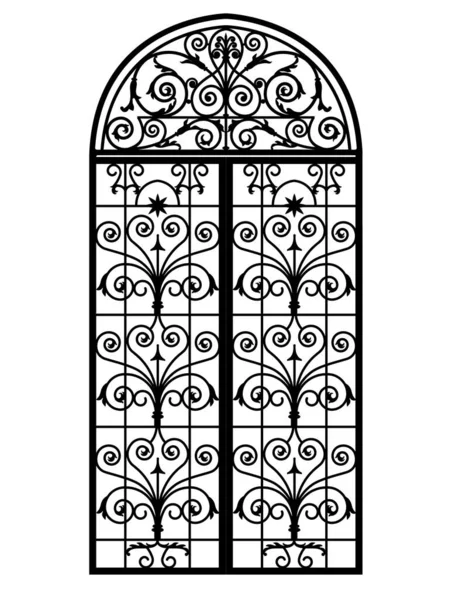 Porte voûtée noire — Image vectorielle