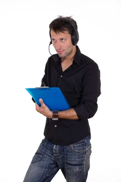 Assistent is checking crew — Stock Photo, Image