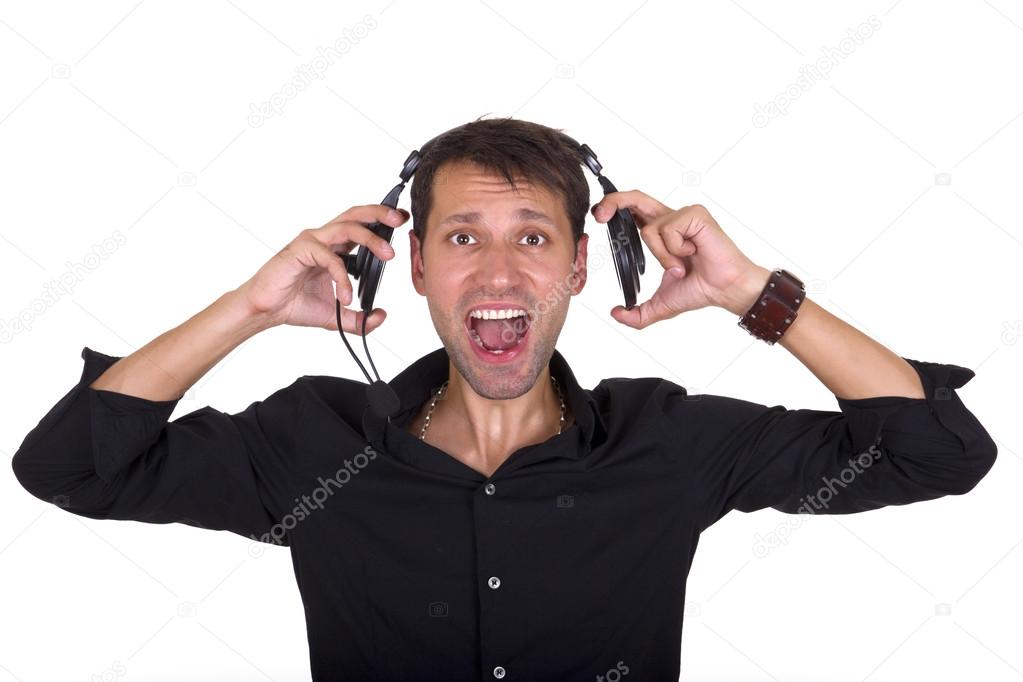 Laute Musik ber Kopfh rer Stockfoto feelphotoartz Laute Musik ber Kopfh rer Stockfoto feelphotoartz