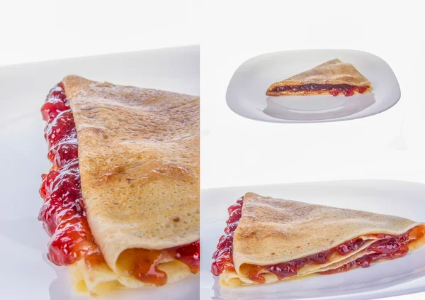 Pfannkuchen gefüllt mit Marmelade — Stockfoto