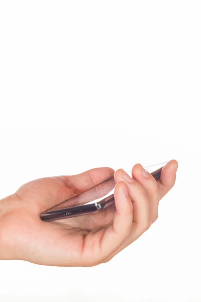 Hand hält ein Handy — Stockfoto