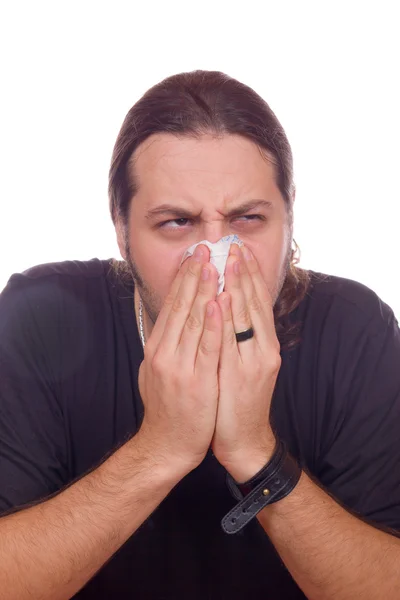 Influenza y congestión nasal — Foto de Stock